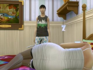 Japanese Son Fucks Japanese Mom right after After Sharing The Same Bed