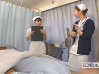 Subtitled CFNM Japanese Nurses Prep For Intercourse
