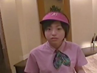 Japanese sweetheart ( 18) with McDonald's uniform 001